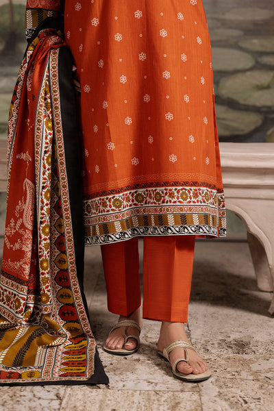 Zellbury | Unstitched 3 Piece Khaddar | Shirt Shalwar Shawl - 0391 -  Zellbury Women Essential Unstitched - Original Designer Dress - House of Maryam