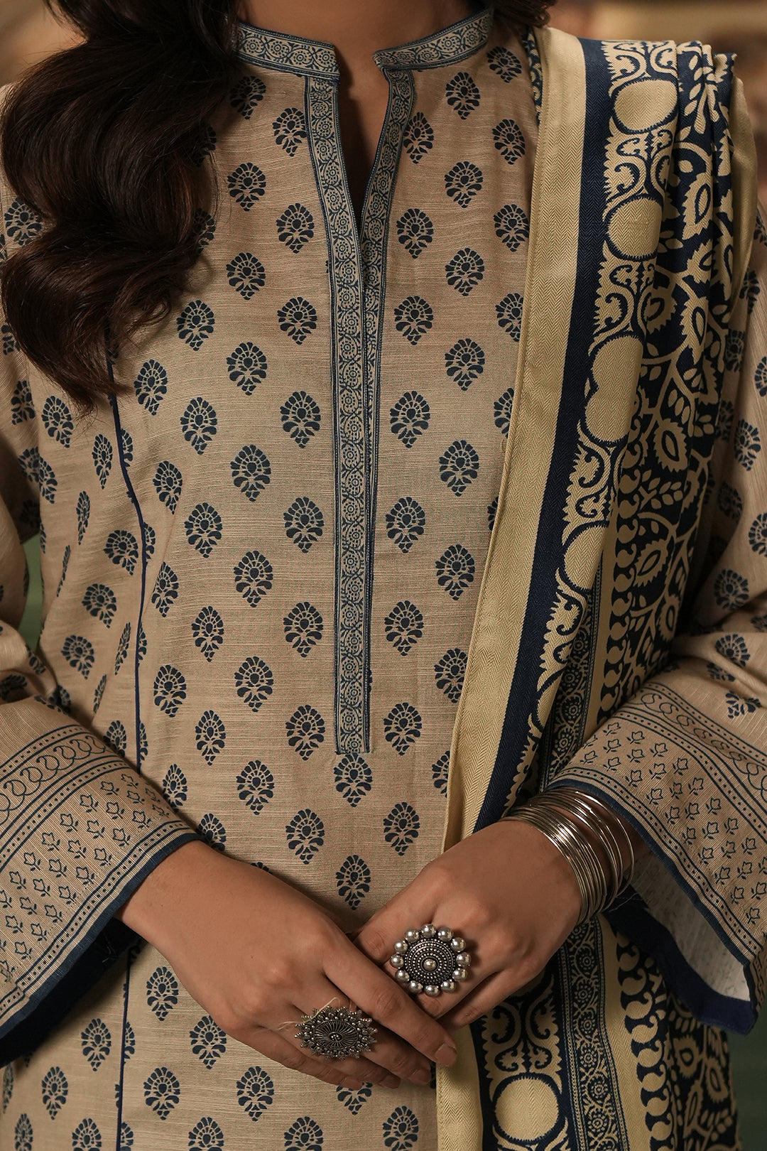 Zellbury | Unstitched 3 Piece Khaddar | Shirt Shalwar Shawl - 0392 -  Zellbury Women Essential Unstitched - Original Designer Dress - House of Maryam
