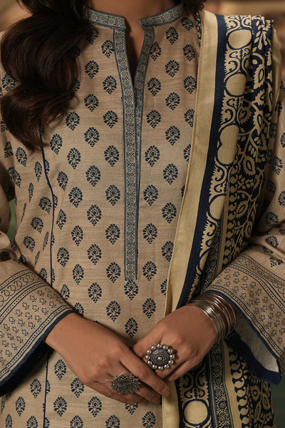 Zellbury | Unstitched 3 Piece Khaddar | Shirt Shalwar Shawl - 0392 -  Zellbury Women Essential Unstitched - Original Designer Dress - House of Maryam