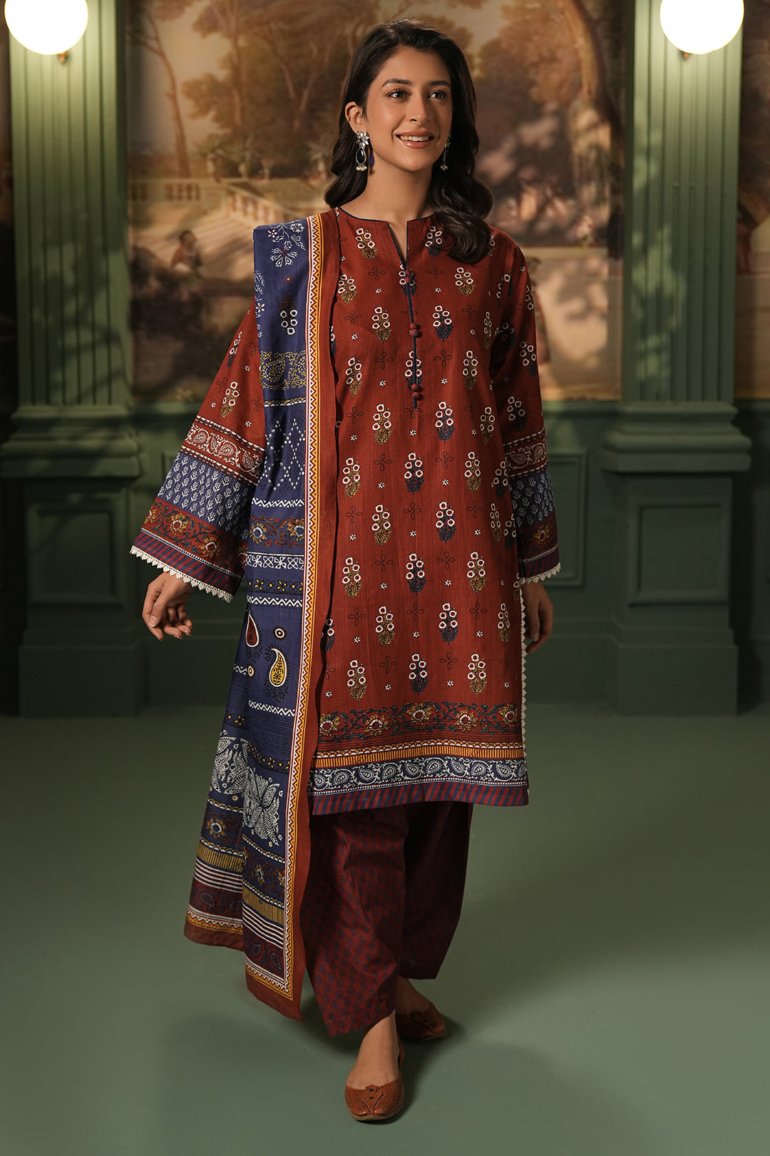 Zellbury | Unstitched 3 Piece Khaddar | Shirt Shalwar Dupatta - 0394 -  Zellbury Women Essential Unstitched - Original Designer Dress - House of Maryam