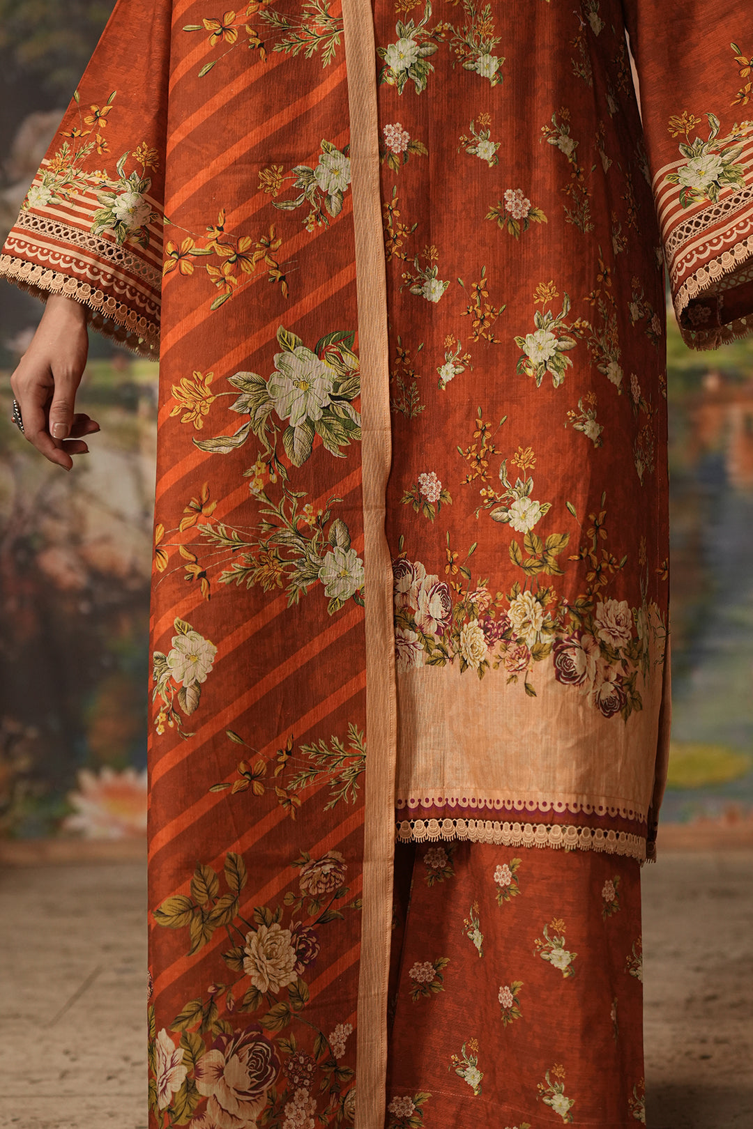 Zellbury | Unstitched 3 Piece Khaddar | Shirt Shalwar Dupatta - 0395