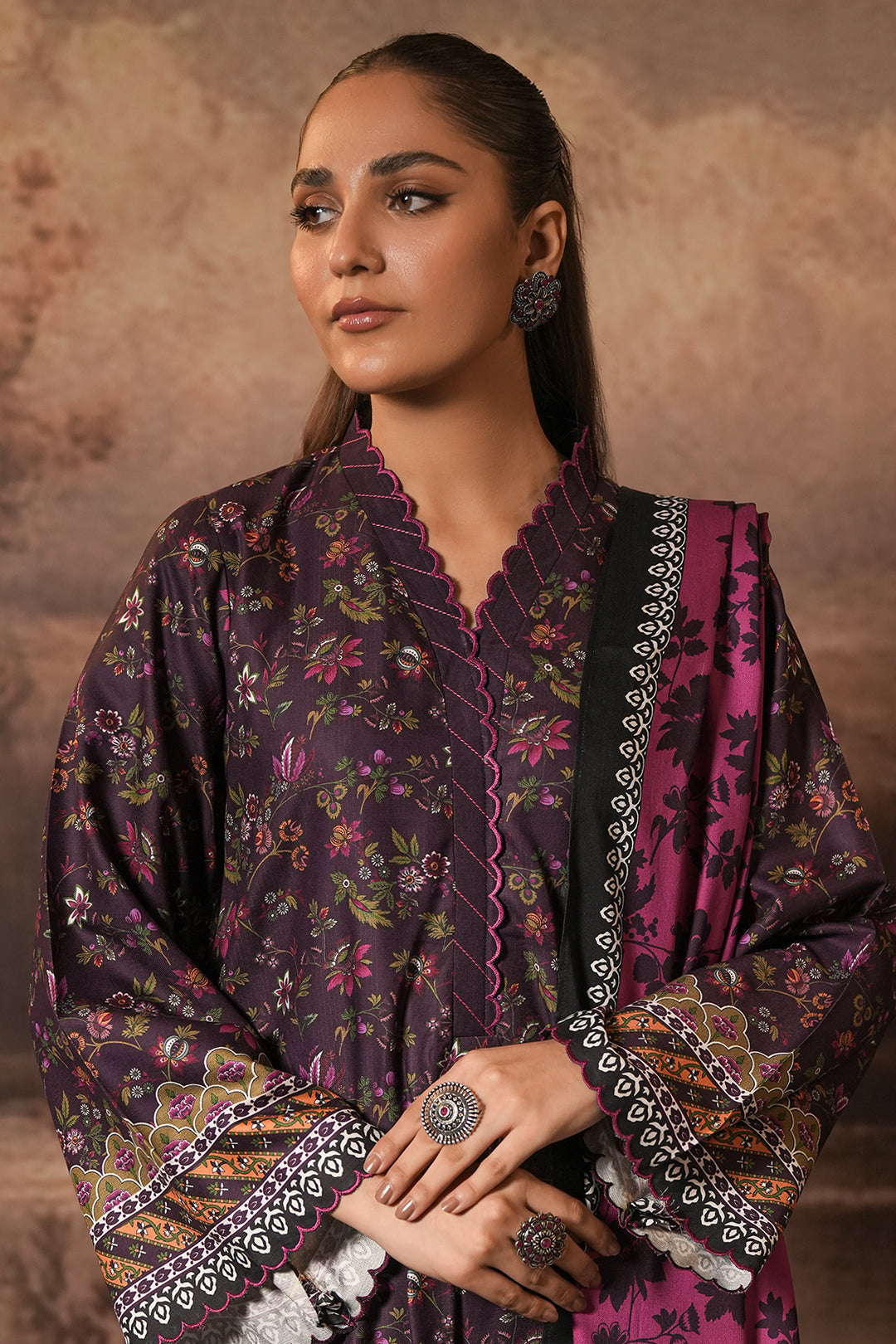 Zellbury | Unstitched 3 Piece Cotail | Shirt Shalwar Dupatta - 0399 -  Zellbury Women Essential Unstitched - Original Designer Dress - House of Maryam