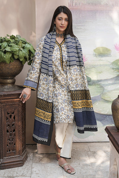 Zellbury | Unstitched 3 Piece Khaddar | Shirt Shalwar Dupatta - 0452 -  Zellbury Women Essential Unstitched - Original Designer Dress - House of Maryam