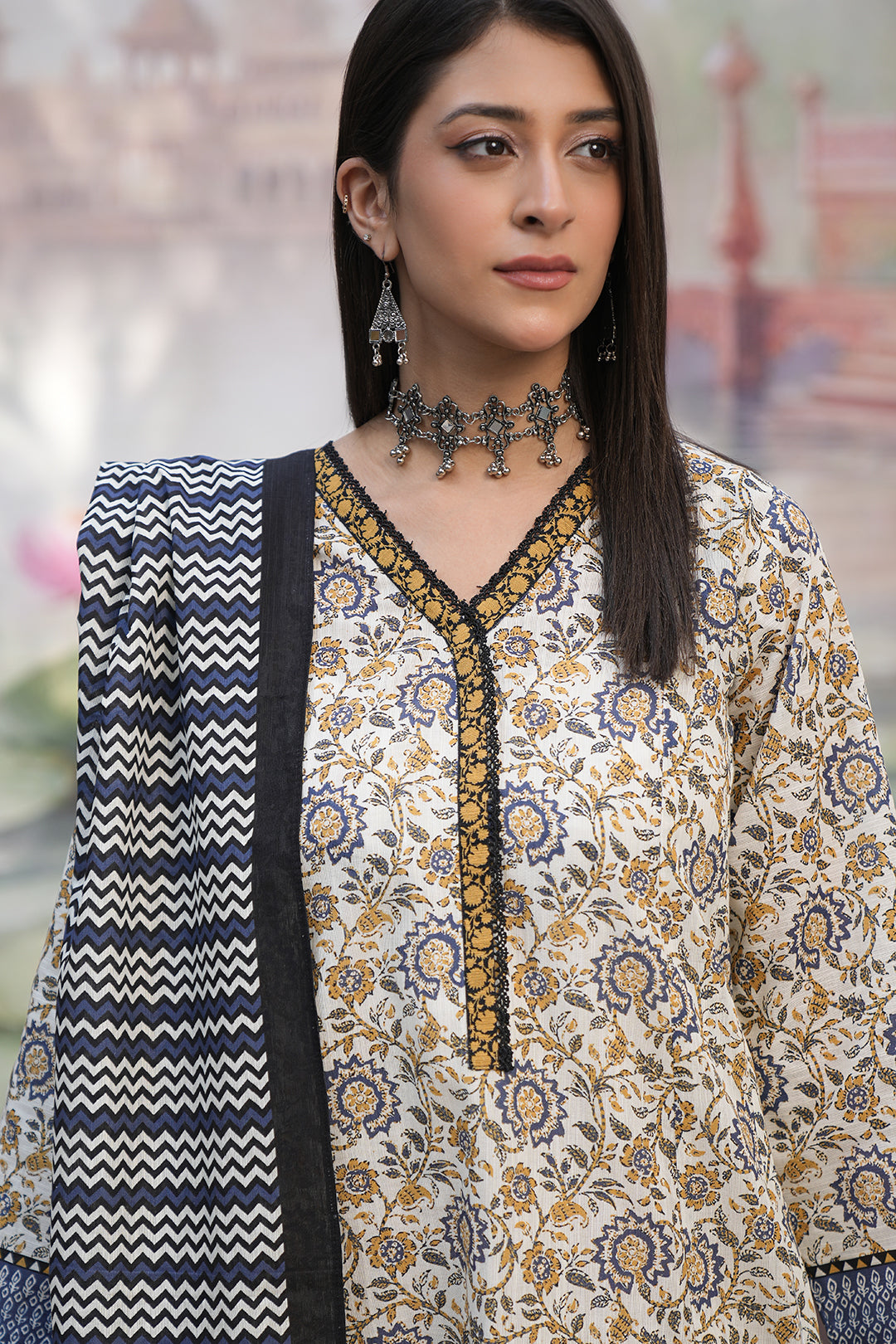 Zellbury | Unstitched 3 Piece Khaddar | Shirt Shalwar Dupatta - 0452