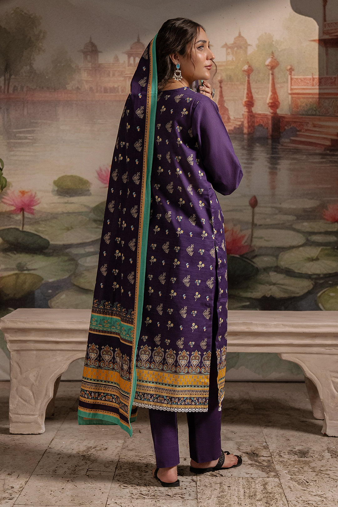 Zellbury | Unstitched 3 Piece Khaddar | Shirt Shalwar Dupatta - 0455 -  Zellbury Women Essential Unstitched - Original Designer Dress - House of Maryam