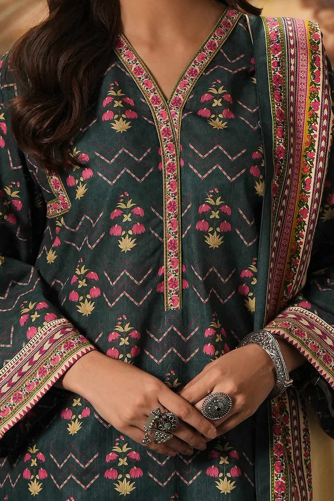 Zellbury | Unstitched 3 Piece Khaddar | Shirt Shalwar Shawl - 0459 -  Zellbury Women Essential Unstitched - Original Designer Dress - House of Maryam