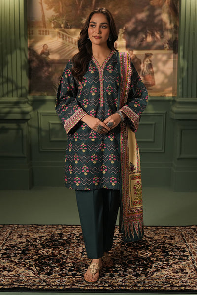Zellbury | Unstitched 3 Piece Khaddar | Shirt Shalwar Shawl - 0459 -  Zellbury Women Essential Unstitched - Original Designer Dress - House of Maryam
