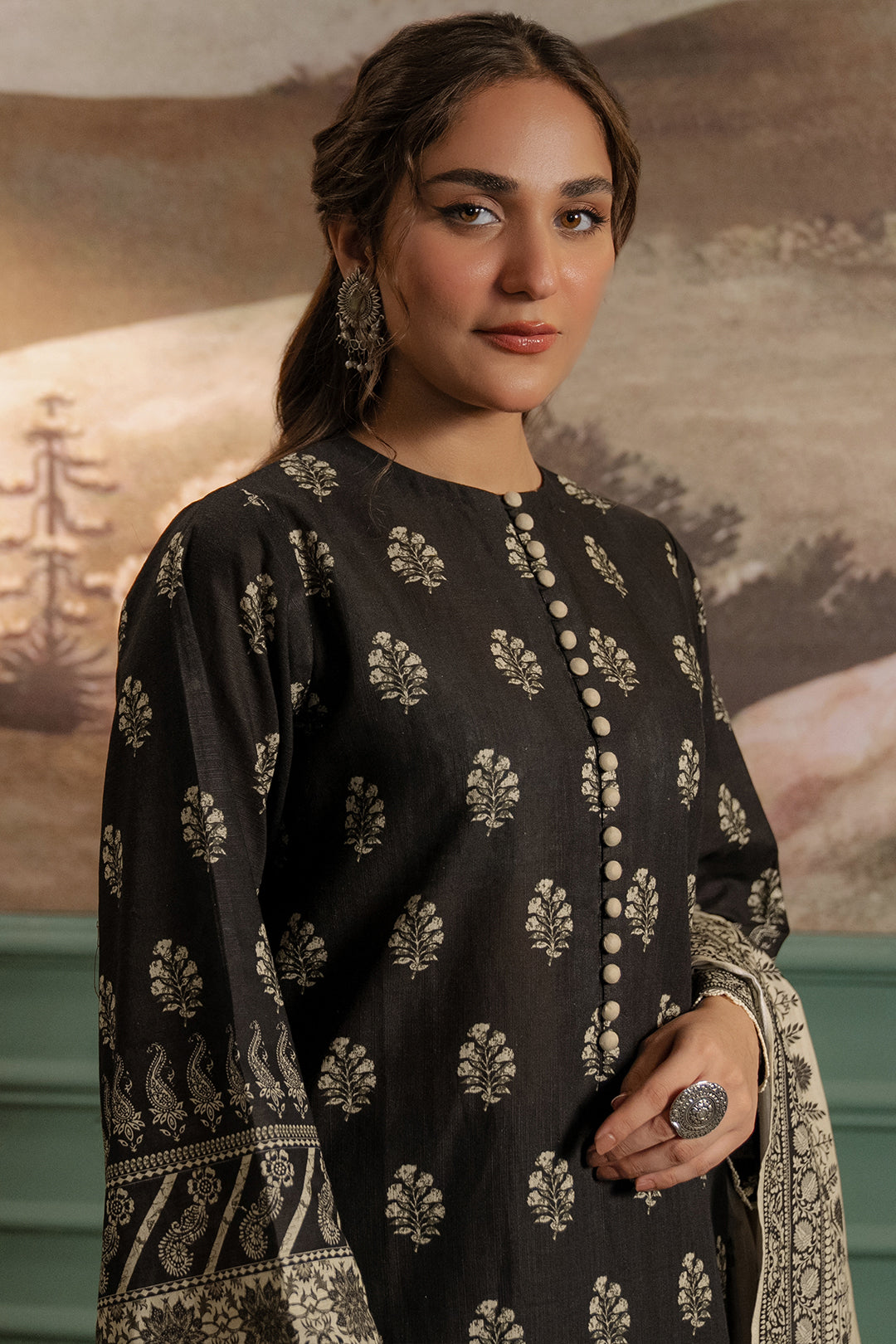 Zellbury | Unstitched 3 Piece Khaddar | Shirt Shalwar Dupatta - 0461 -  Zellbury Women Essential Unstitched - Original Designer Dress - House of Maryam