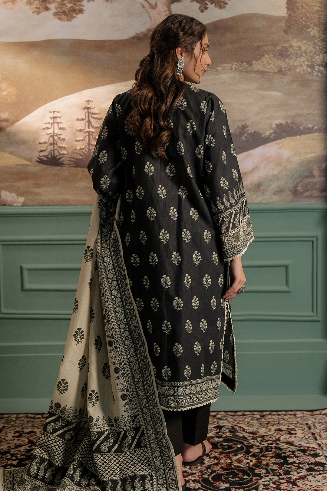 Zellbury | Unstitched 3 Piece Khaddar | Shirt Shalwar Dupatta - 0461 -  Zellbury Women Essential Unstitched - Original Designer Dress - House of Maryam
