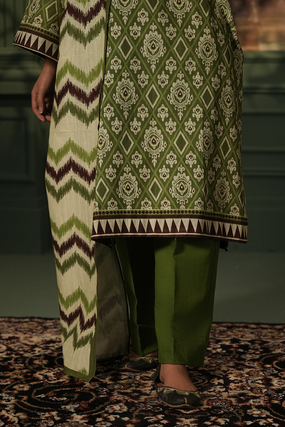 Zellbury | Unstitched 3 Piece Khaddar | Shirt Shalwar Dupatta - 0463 -  Zellbury Women Essential Unstitched - Original Designer Dress - House of Maryam