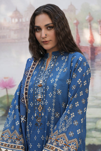 Zellbury | Unstitched 3 Piece Khaddar | Shirt Shalwar Shawl - 0466 -  Zellbury Women Essential Unstitched - Original Designer Dress - House of Maryam