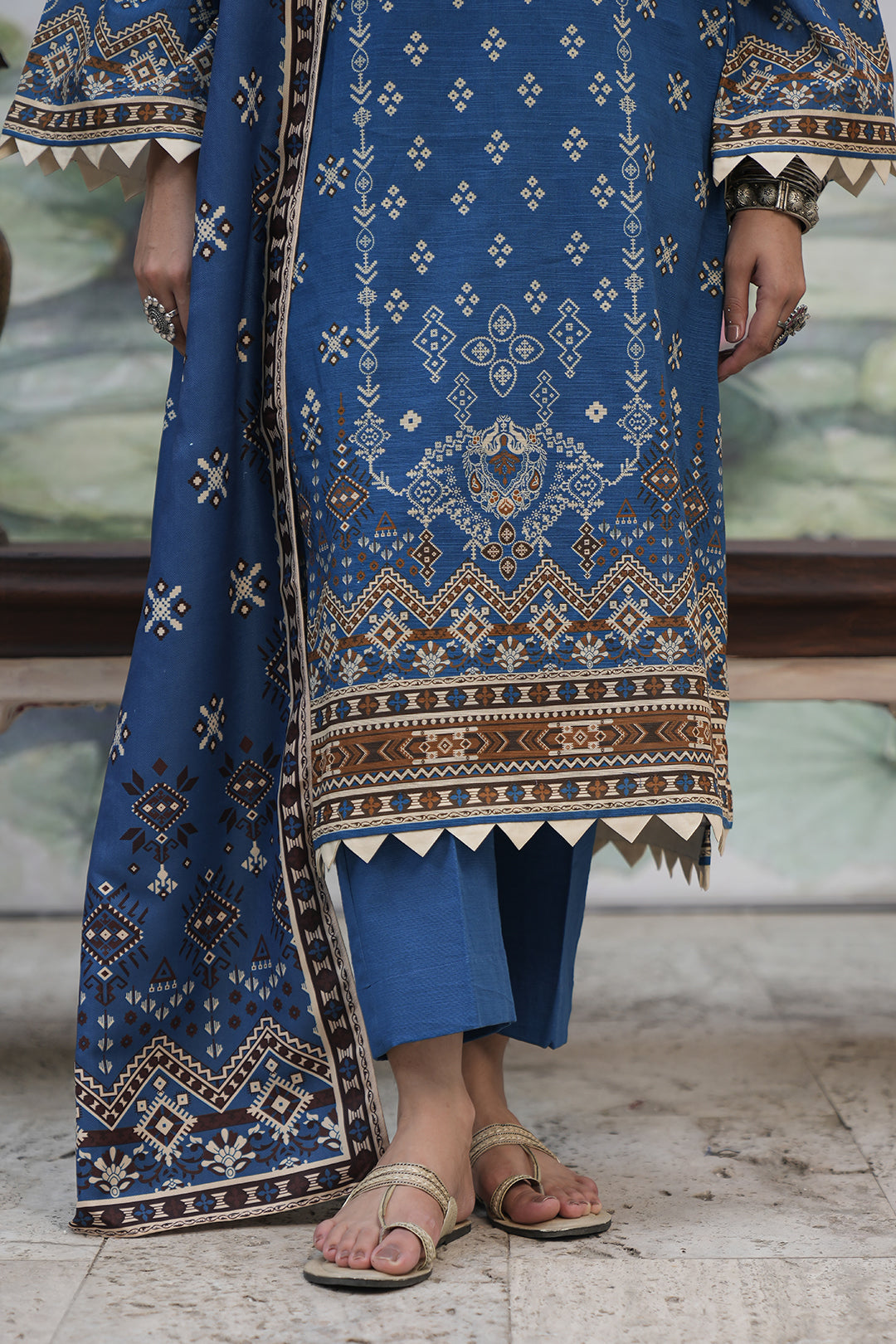 Zellbury | Unstitched 3 Piece Khaddar | Shirt Shalwar Shawl - 0466 -  Zellbury Women Essential Unstitched - Original Designer Dress - House of Maryam