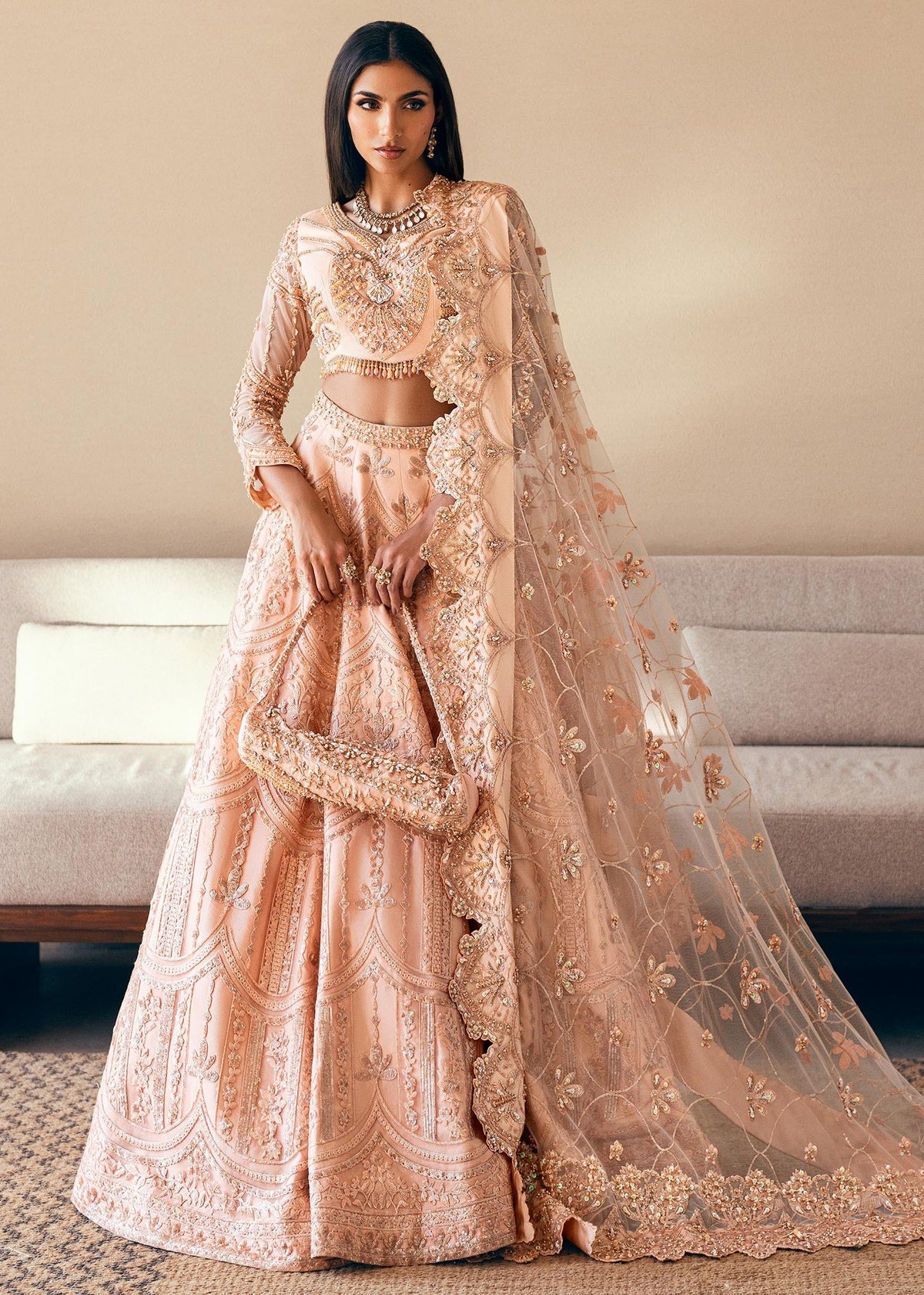 Waqas Shah | Amariage Luxury Formals | Coral Bliss -  Waqas Shah Ladies Clothes - Original Designer Dress - House of Maryam