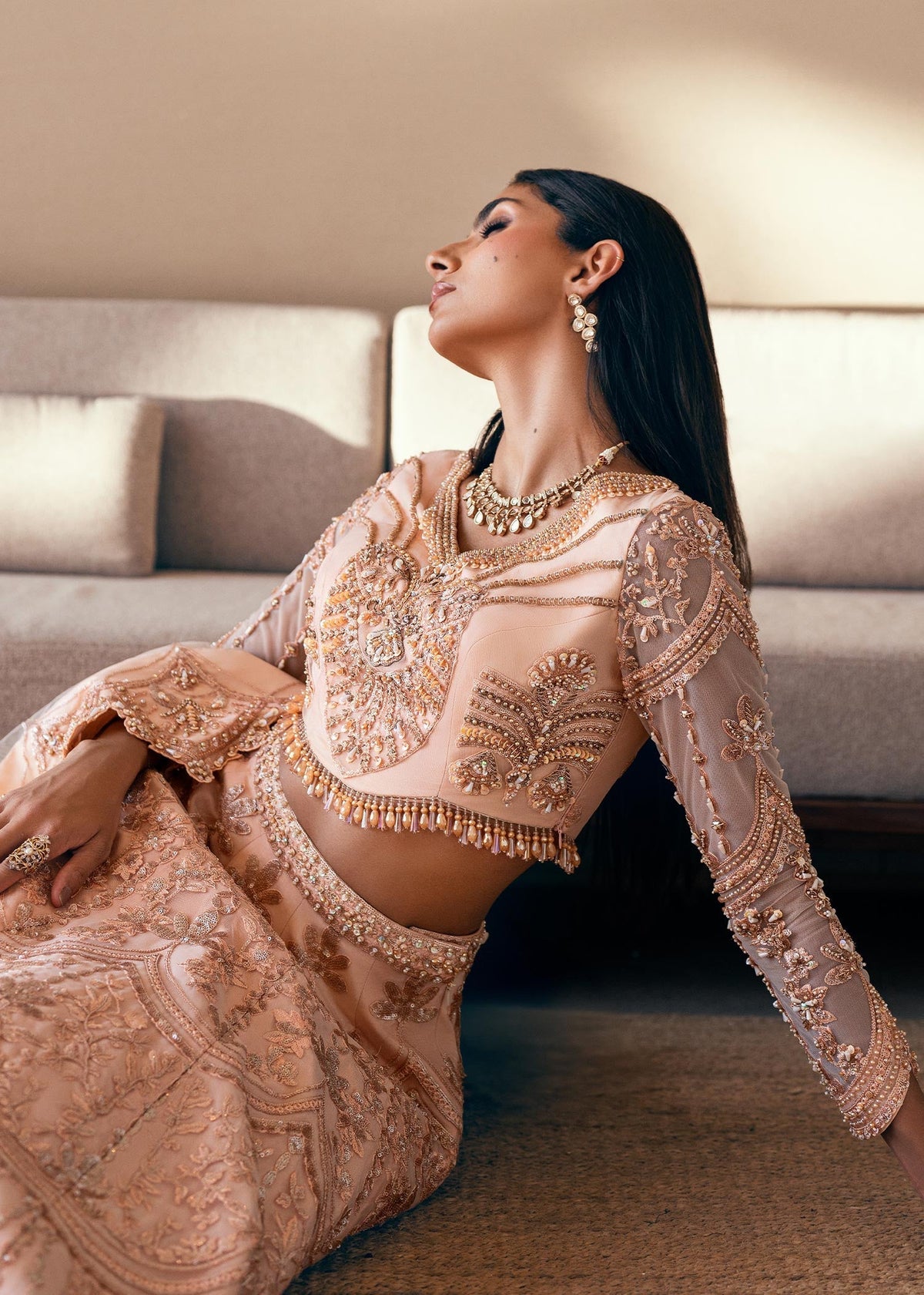 Waqas Shah | Amariage Luxury Formals | Coral Bliss -  Waqas Shah Ladies Clothes - Original Designer Dress - House of Maryam