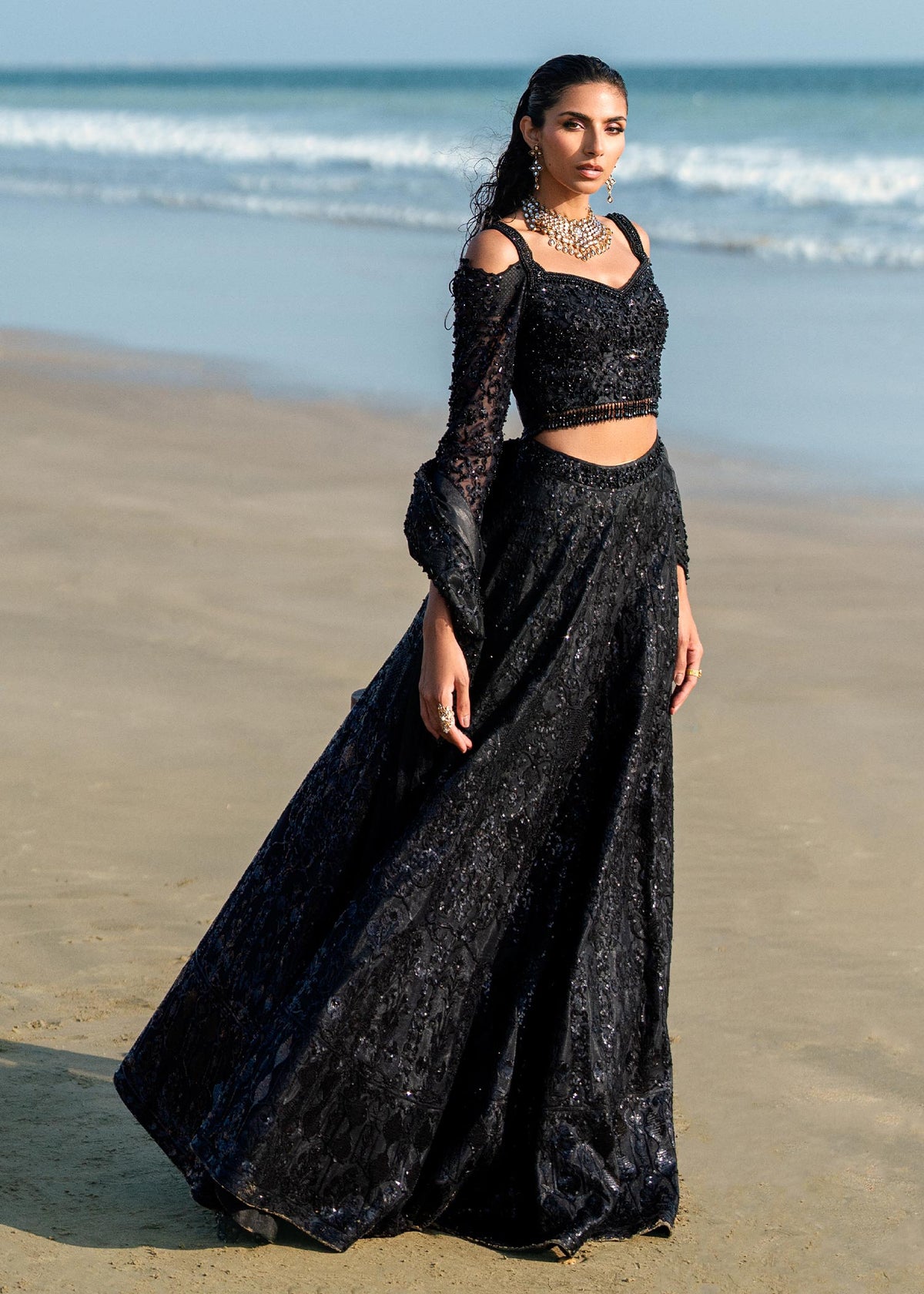 Waqas Shah | Amariage Luxury Formals | Black Musk -  Waqas Shah Ladies Clothes - Original Designer Dress - House of Maryam
