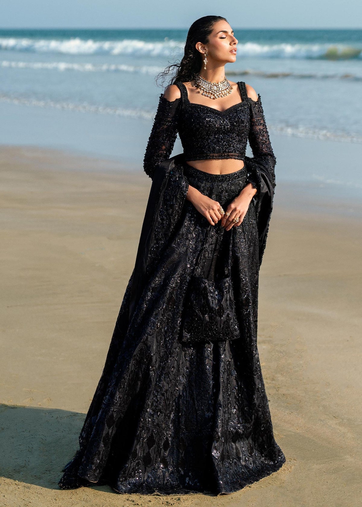 Waqas Shah | Amariage Luxury Formals | Black Musk -  Waqas Shah Ladies Clothes - Original Designer Dress - House of Maryam