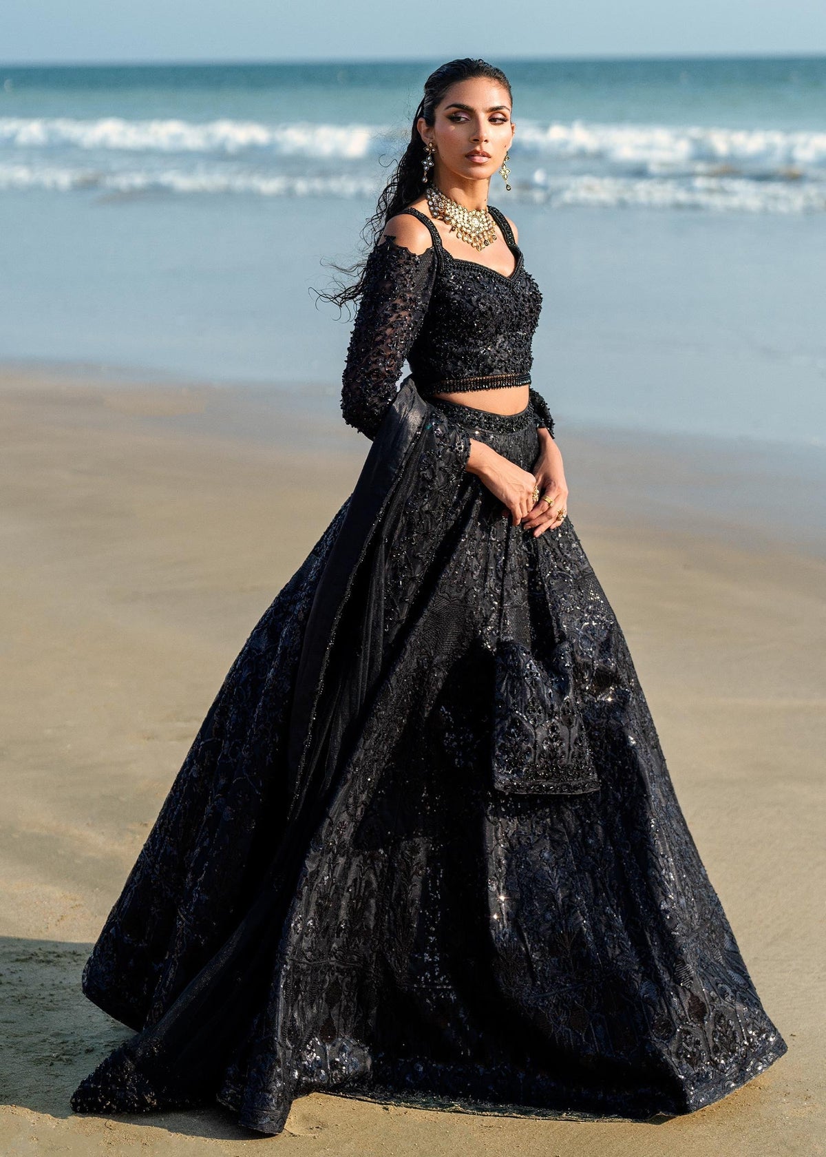 Waqas Shah | Amariage Luxury Formals | Black Musk -  Waqas Shah Ladies Clothes - Original Designer Dress - House of Maryam