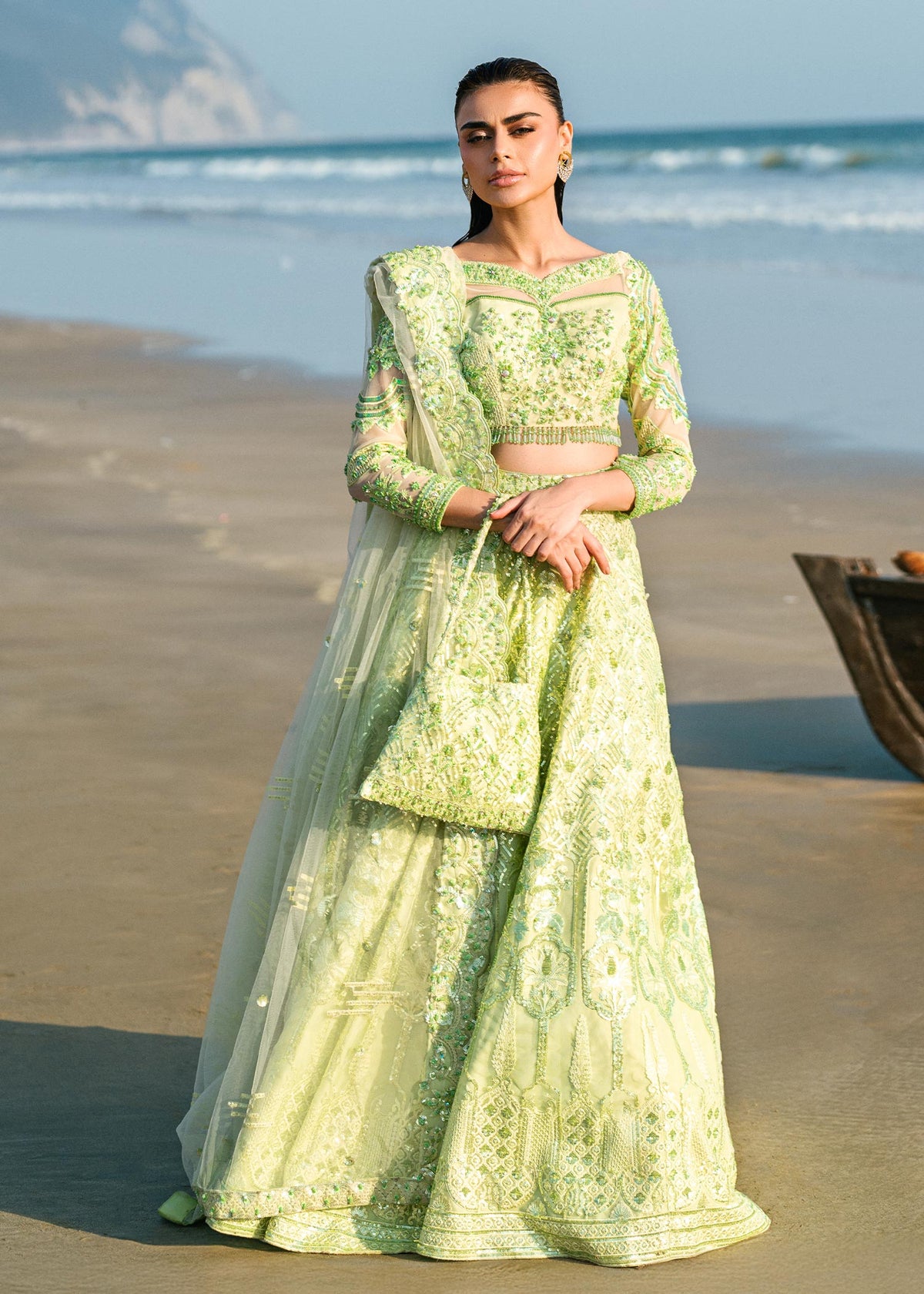 Waqas Shah | Amariage Luxury Formals | Mint Bloom -  Waqas Shah Ladies Clothes - Original Designer Dress - House of Maryam