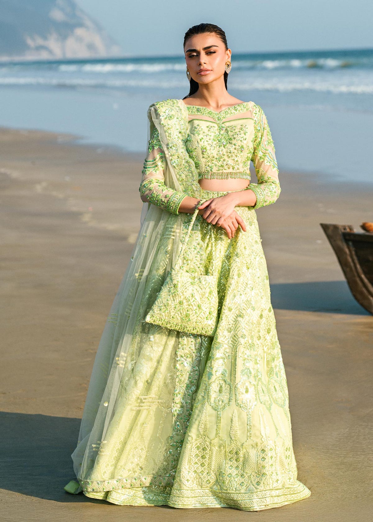 Waqas Shah | Amariage Luxury Formals | Mint Bloom -  Waqas Shah Ladies Clothes - Original Designer Dress - House of Maryam