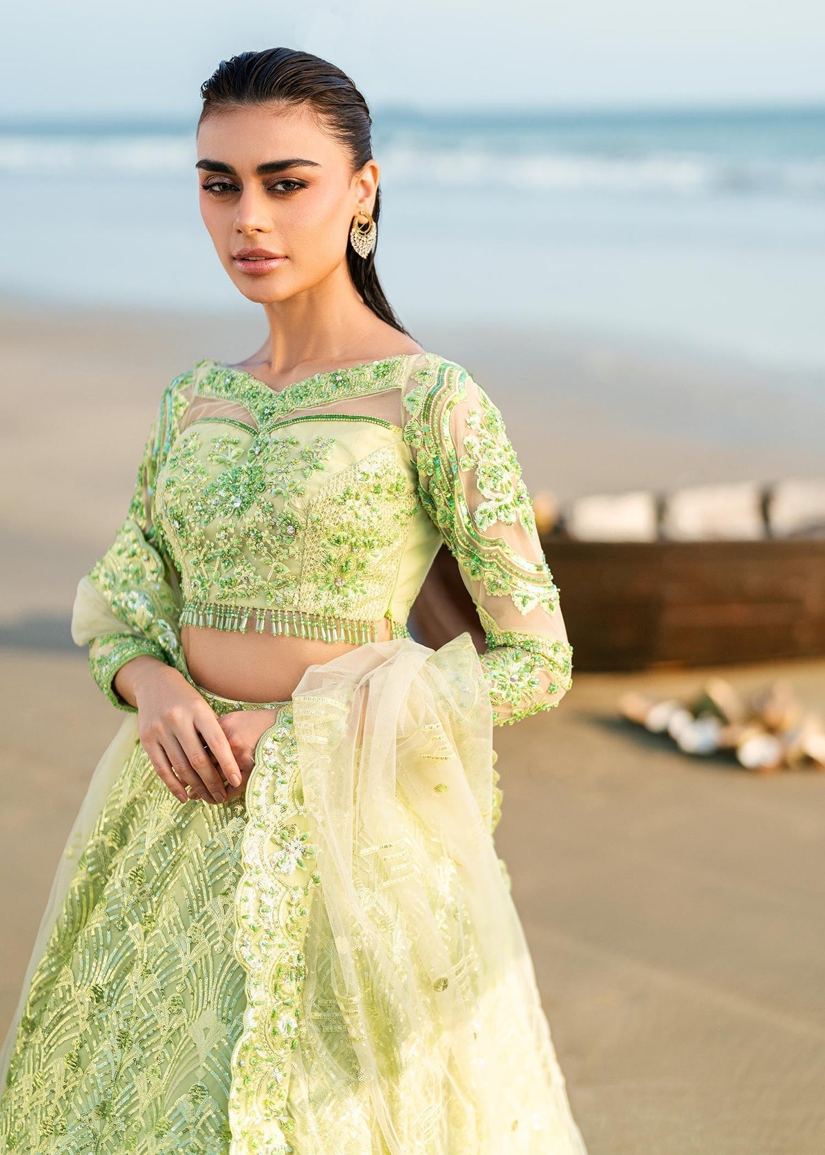 Waqas Shah | Amariage Luxury Formals | Mint Bloom -  Waqas Shah Ladies Clothes - Original Designer Dress - House of Maryam