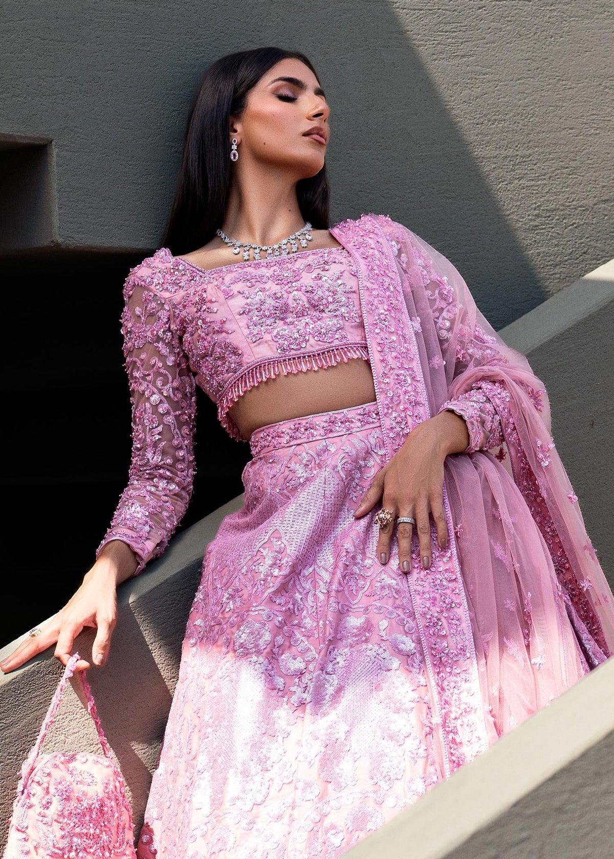 Waqas Shah | Amariage Luxury Formals | Crystal Blush -  Waqas Shah Ladies Clothes - Original Designer Dress - House of Maryam