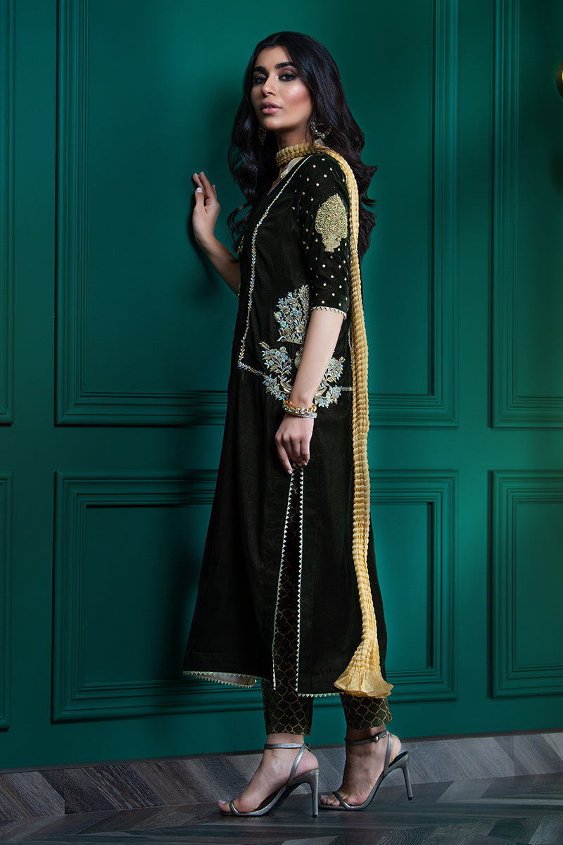Wardha Saleem | Velvets Winter Fall 24 |  Guldaan -  Wardha Saleem Ladies Clothes - Original Designer Dress - House of Maryam
