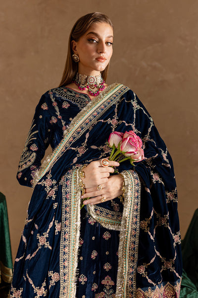 Marjjan | De Rose Velvet | MRV-10 (BLUE) -  Marjjan Ladies Clothes - Original Designer Dress - House of Maryam