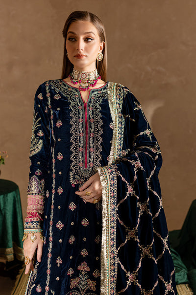 Marjjan | De Rose Velvet | MRV-10 (BLUE) -  Marjjan Ladies Clothes - Original Designer Dress - House of Maryam