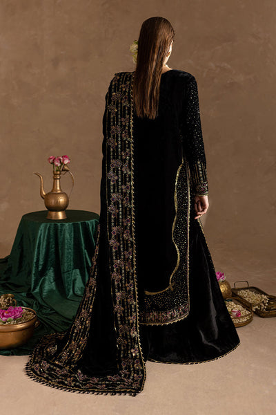 Marjjan | De Rose Velvet | MRV-09 (BLACK) -  Marjjan Ladies Clothes - Original Designer Dress - House of Maryam