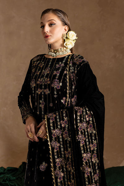 Marjjan | De Rose Velvet | MRV-09 (BLACK) -  Marjjan Ladies Clothes - Original Designer Dress - House of Maryam