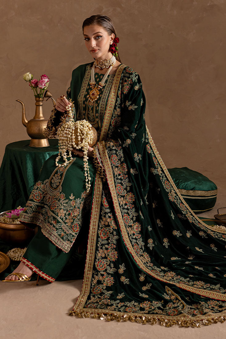 Marjjan | De Rose Velvet | MRV-11 (GREEN) -  Marjjan Ladies Clothes - Original Designer Dress - House of Maryam