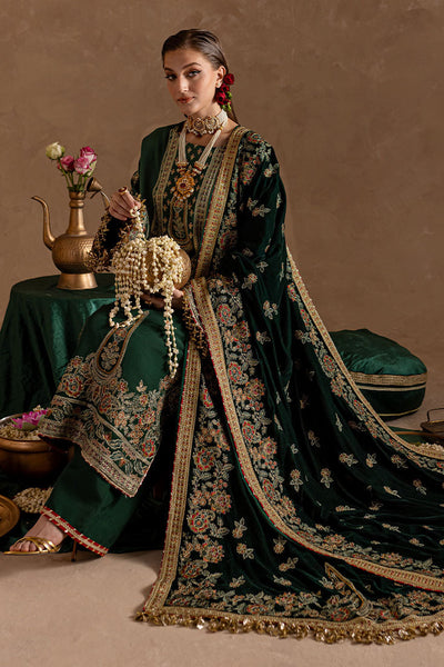 Marjjan | De Rose Velvet | MRV-11 (GREEN) -  Marjjan Ladies Clothes - Original Designer Dress - House of Maryam