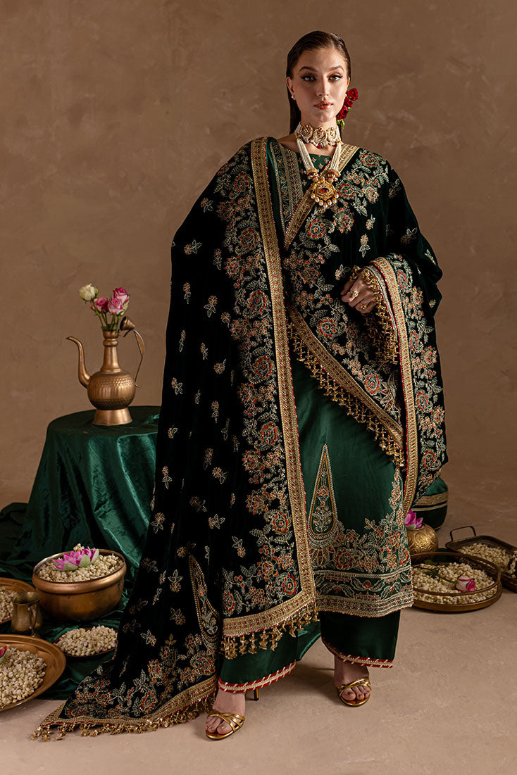 Marjjan | De Rose Velvet | MRV-11 (GREEN) -  Marjjan Ladies Clothes - Original Designer Dress - House of Maryam