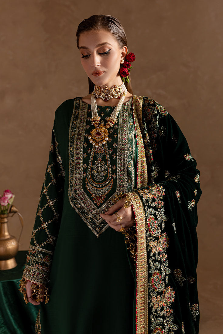 Marjjan | De Rose Velvet | MRV-11 (GREEN) -  Marjjan Ladies Clothes - Original Designer Dress - House of Maryam