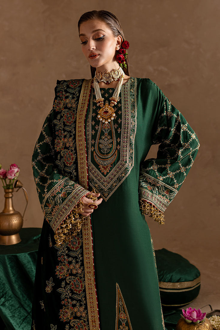Marjjan | De Rose Velvet | MRV-11 (GREEN) -  Marjjan Ladies Clothes - Original Designer Dress - House of Maryam