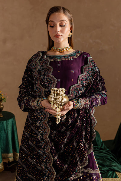Marjjan | De Rose Velvet | MRV-12 (PURPLE) -  Marjjan Ladies Clothes - Original Designer Dress - House of Maryam