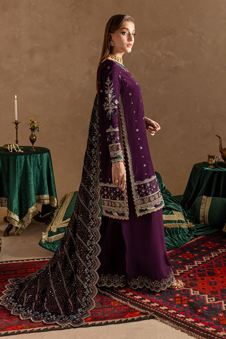 Marjjan | De Rose Velvet | MRV-12 (PURPLE) -  Marjjan Ladies Clothes - Original Designer Dress - House of Maryam