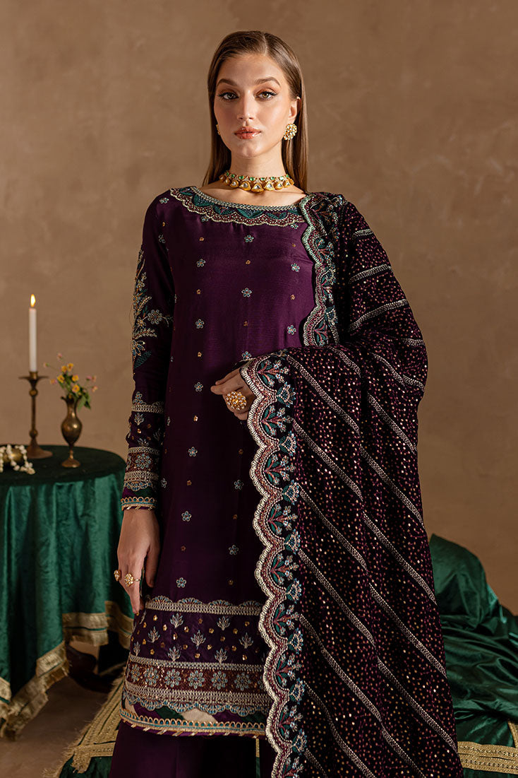 Marjjan | De Rose Velvet | MRV-12 (PURPLE) -  Marjjan Ladies Clothes - Original Designer Dress - House of Maryam