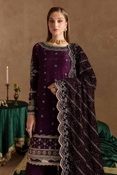 Marjjan | De Rose Velvet | MRV-12 (PURPLE) -  Marjjan Ladies Clothes - Original Designer Dress - House of Maryam
