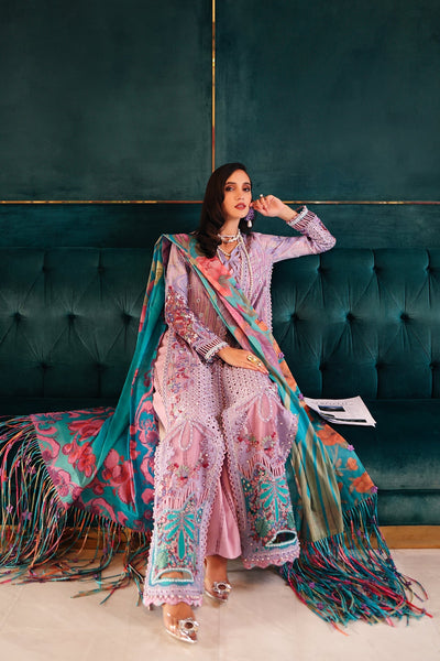 Afrozeh Chrysa lilac embroidered lawn suit, photo 4