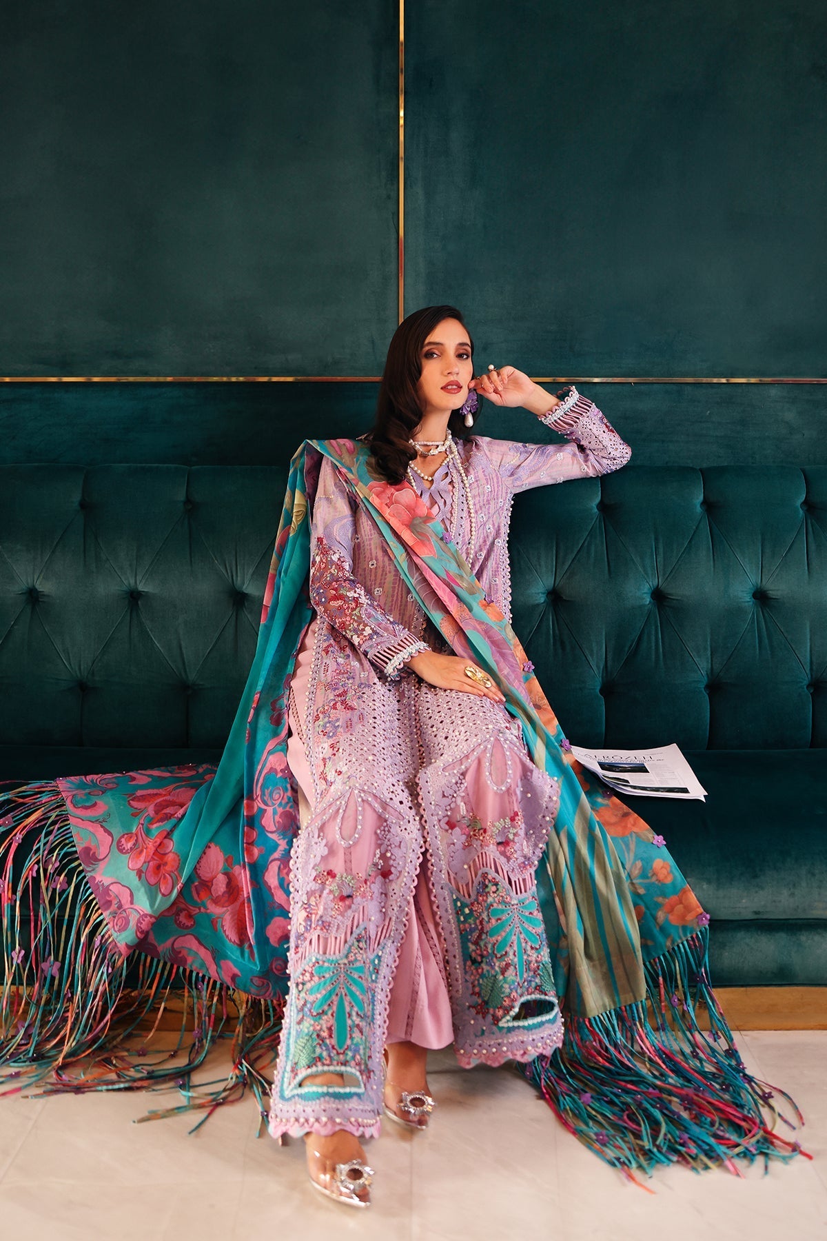 Afrozeh | Lawn 25 | Chrysa -  Afrozeh Ladies Clothes - Original Designer Dress - House of Maryam