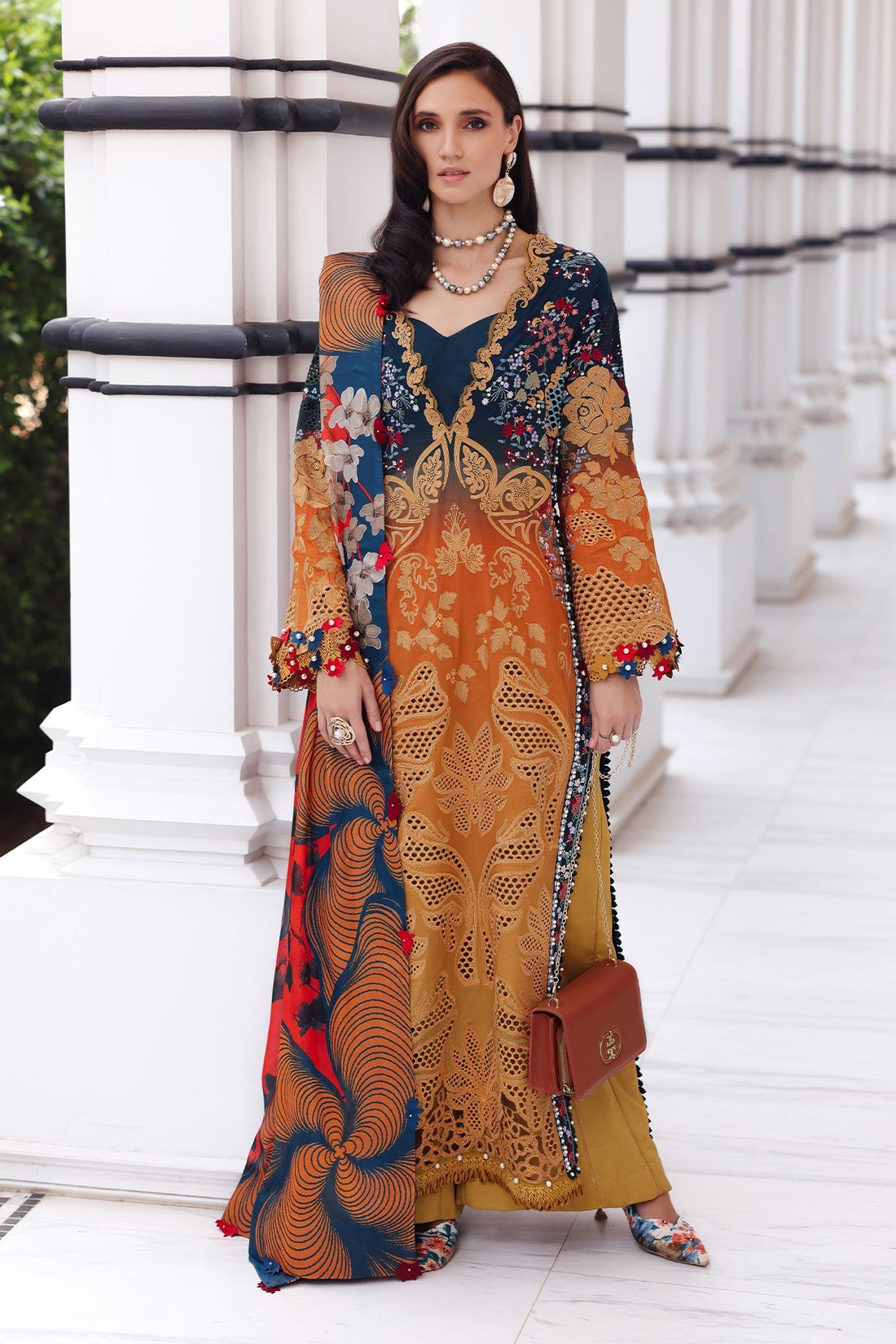 Afrozeh | Lawn 25 | Halcy -  Afrozeh Ladies Clothes -  House of Maryam