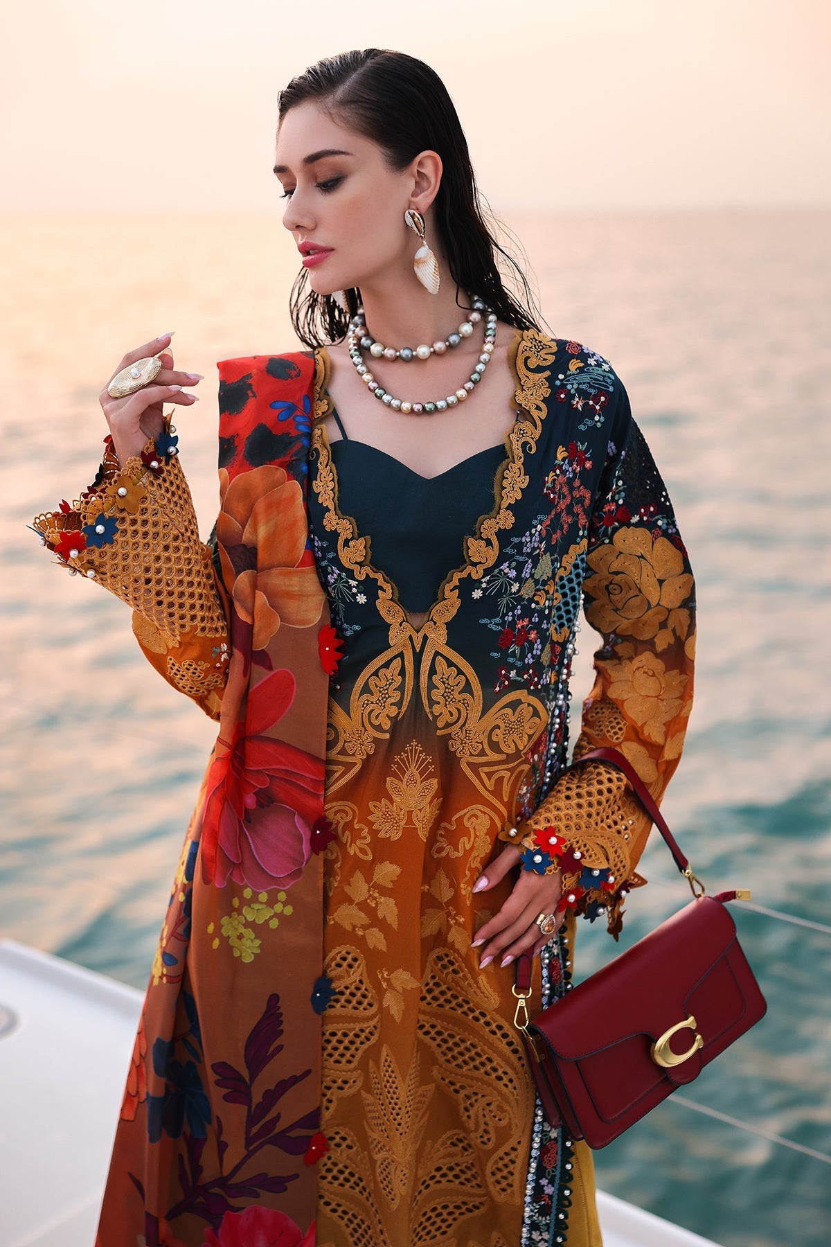 Afrozeh | Lawn 25 | Halcy -  Afrozeh Ladies Clothes - Original Designer Dress - House of Maryam