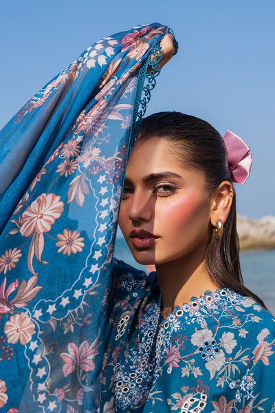 Afrozeh Noa aqua embroidered lawn suit, photo 3