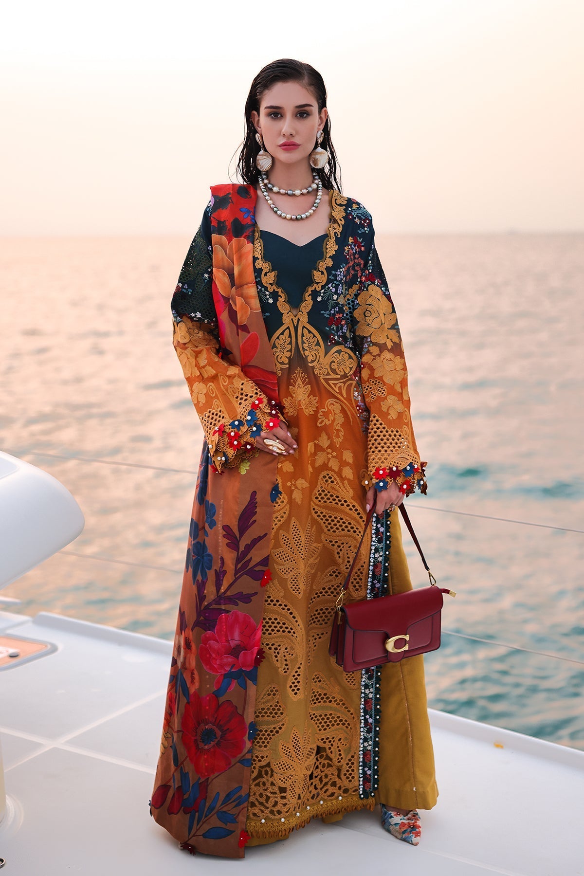 Afrozeh | Lawn 25 | Halcy -  Afrozeh Ladies Clothes - Original Designer Dress - House of Maryam