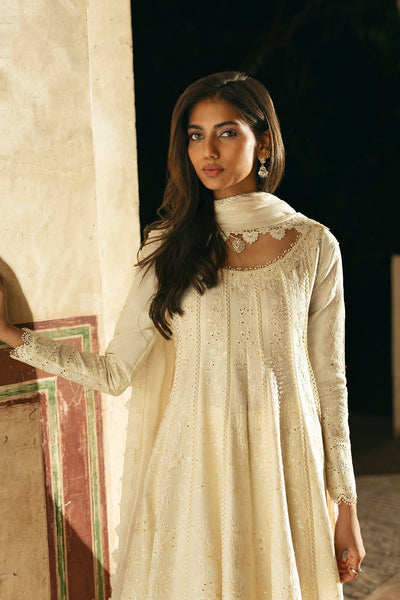 Afrozeh Ishq off white embroidered lawn suit, photo 3