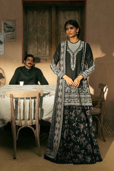 Afrozeh Bekhudi black embroidered lawn suit