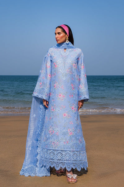 Afrozeh Lior sky blue embroidered lawn suit