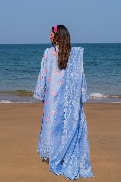 Afrozeh Lior sky blue embroidered lawn suit, photo 2