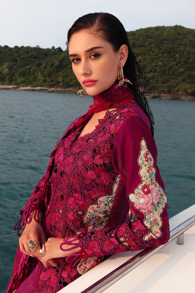 Afrozeh Serene magenta embroidered lawn suit, photo 4